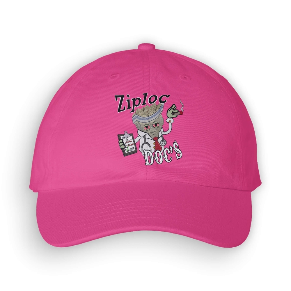 ZipLoc Doc's Adjustable Cotton Baseball Caps Dad Hat Ball Cap Polo Style Unisex